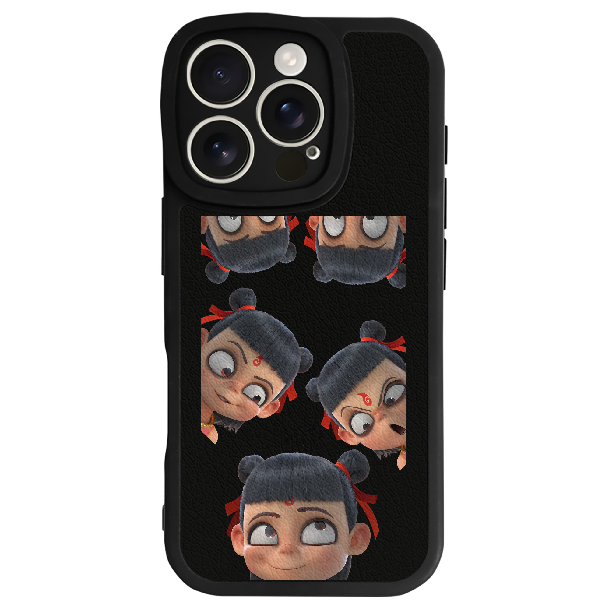 （画像用） Ne Zha 2 ナタ 魔童の大暴れ 【iPhone 16シリーズ対応】シリコンスマホケース（レザー調） 材質：シリコン